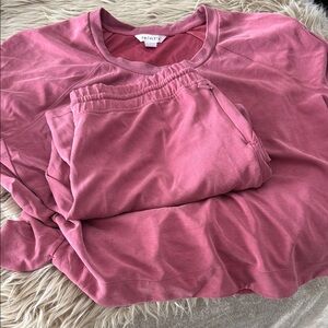 Athleta Women's Pink Matching Set Crewneck Top and bottoms
